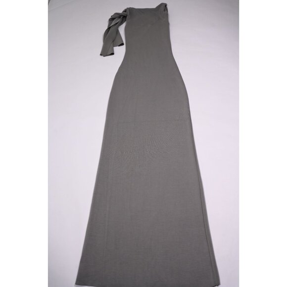 Khy Sueded Stretch Knotted Maxi Dress in Steel Grey - Picture 5 of 7